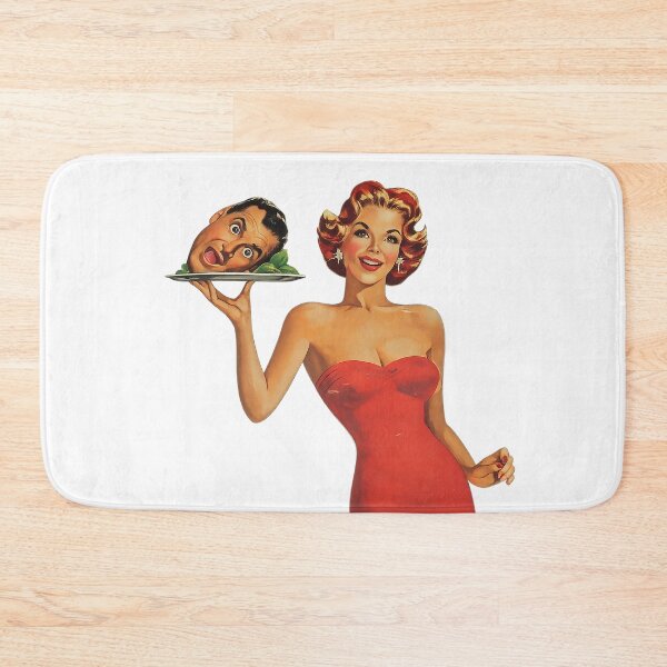 Item preview, Funny Chef: Woman serving a Man's head on a platter designed and sold by PIXEL POP DESIGNS - Beyond the Norm!.