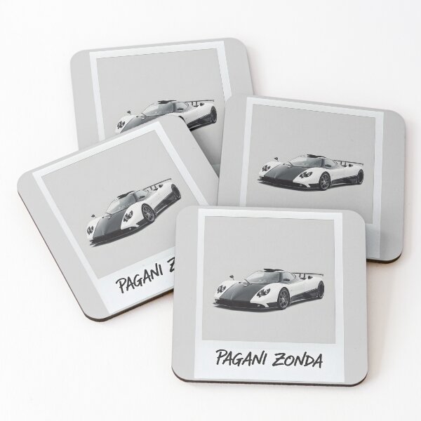 Item preview, Pagani Zonda Hypercar Masterpiece Elegant Retro Polaroid Style designed and sold by Motorline44.