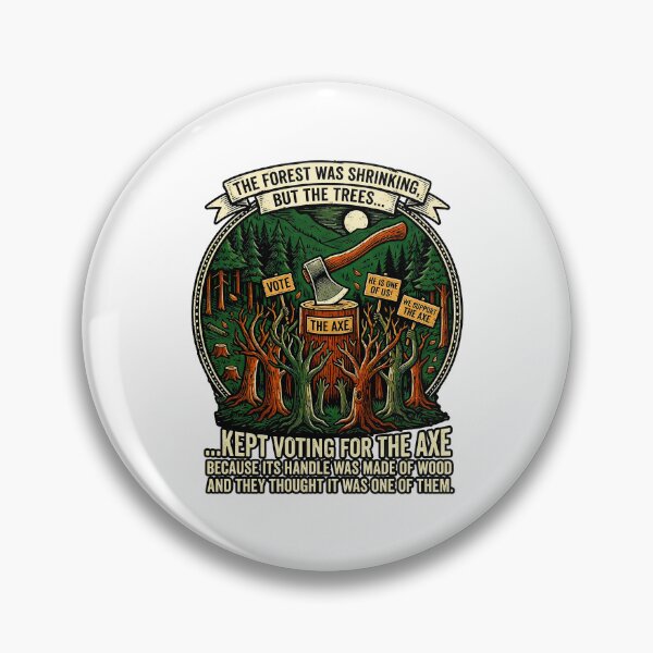Item preview, Forest Shrinking Voting for the Axe Political Allegory Turkish proverb designed and sold by TeeARTHY.