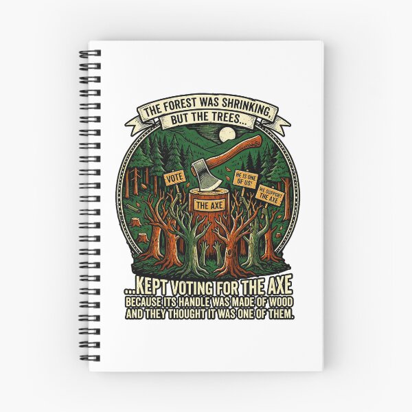 Item preview, Forest Shrinking Voting for the Axe Political Allegory Turkish proverb designed and sold by TeeARTHY.