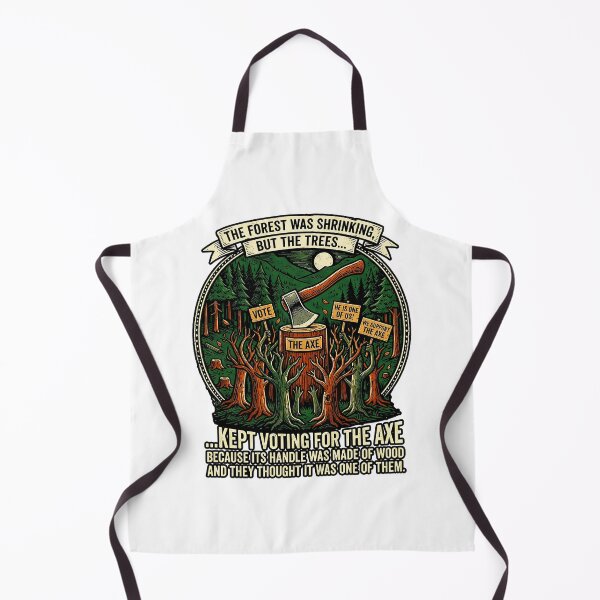 Item preview, Forest Shrinking Voting for the Axe Political Allegory Turkish proverb designed and sold by TeeARTHY.