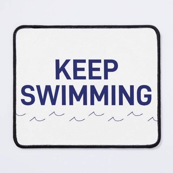 Item preview, Keep Swimming - Blue/Azul designed and sold by GoldenBearShop.