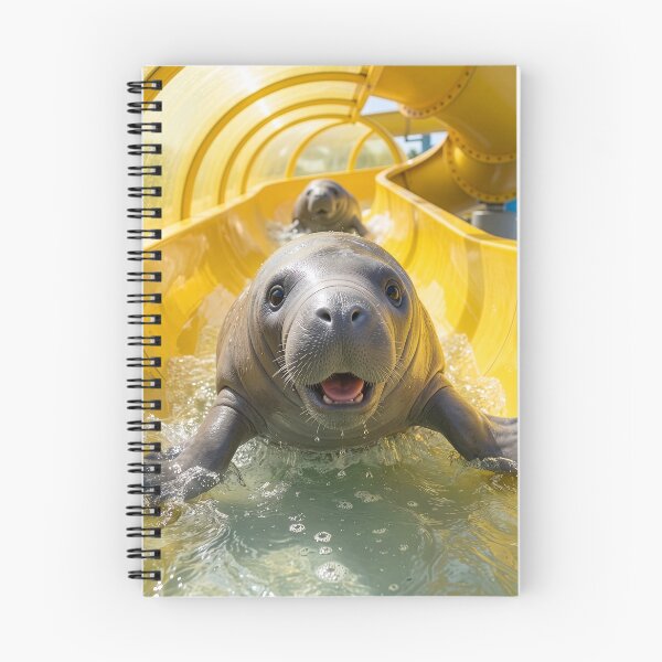 Item preview, Manatees Zip Down the Water Slide designed and sold by Tridentulus.