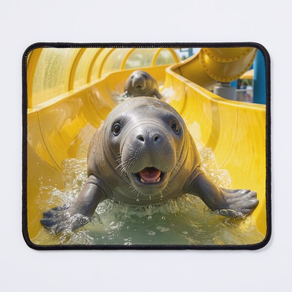 Item preview, Manatees Zip Down the Water Slide designed and sold by Tridentulus.
