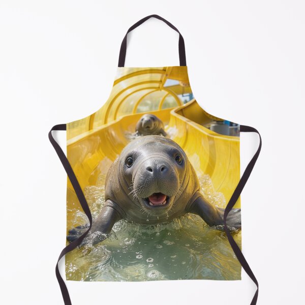 Item preview, Manatees Zip Down the Water Slide designed and sold by Tridentulus.