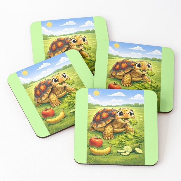 Item preview, Turtle eating vegetables and fruits designed and sold by BaZaar from TakE a LooK.