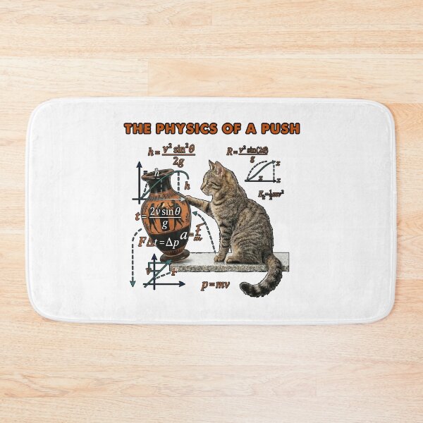 Item preview, The Physics of a Push Funny Cat Science designed and sold by TeeARTHY.