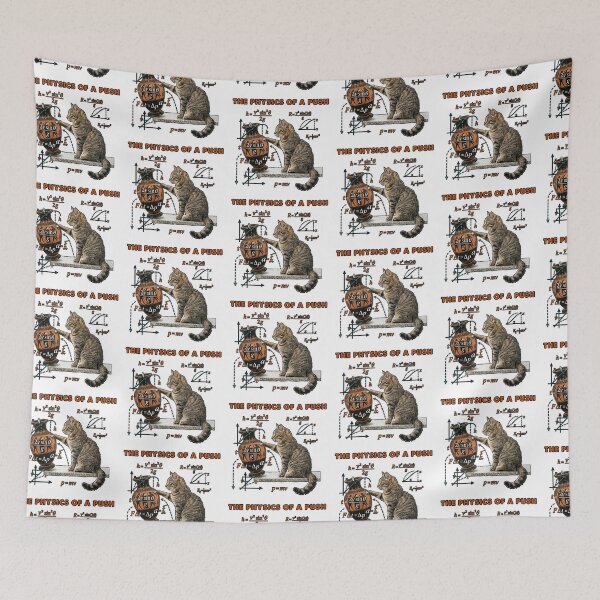Item preview, The Physics of a Push Funny Cat Science designed and sold by TeeARTHY.