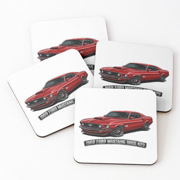 Item preview, 1969 Ford Mustang Boss 429 - Red Muscle Car Digital Art designed and sold by SasquatchTrail.