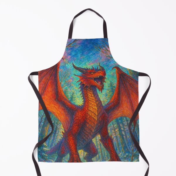 Item preview, Fiery Red Dragon in Enchanted Forest designed and sold by Naynners Designs.