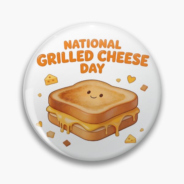 Item preview, National Grilled Cheese Day Funny Grilled Cheese Food Sticker designed and sold by GymTanLaundry.