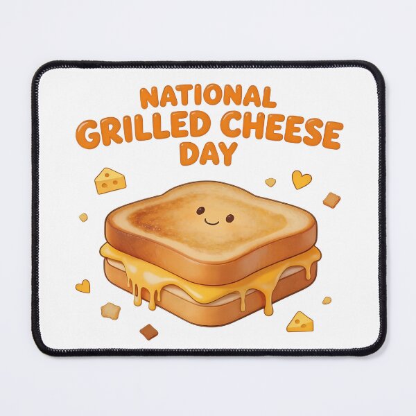 Item preview, National Grilled Cheese Day Funny Grilled Cheese Food Sticker designed and sold by GymTanLaundry.
