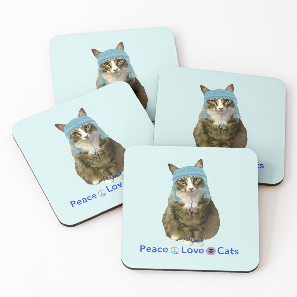 Item preview, Peace Love Cats designed and sold by StudioTanoshiiNeko.