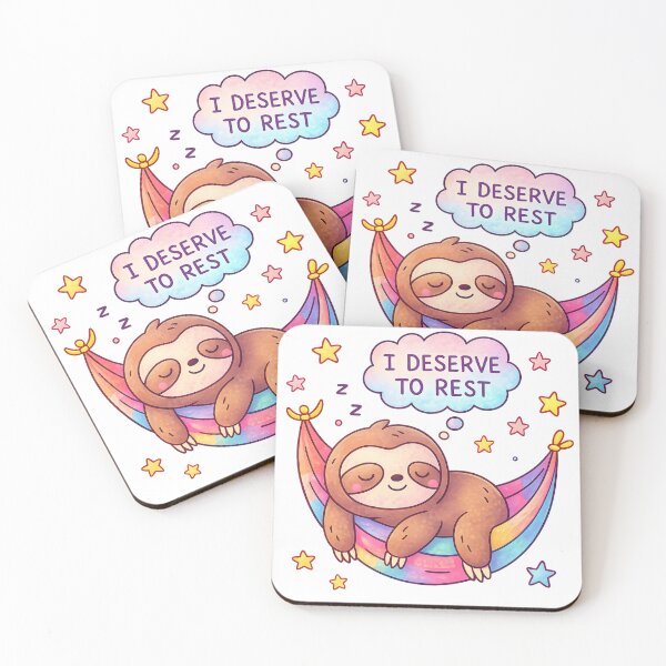 Item preview, I Deserve to Rest Sleeping Sloth Cute Design designed and sold by SoftSproutstu.