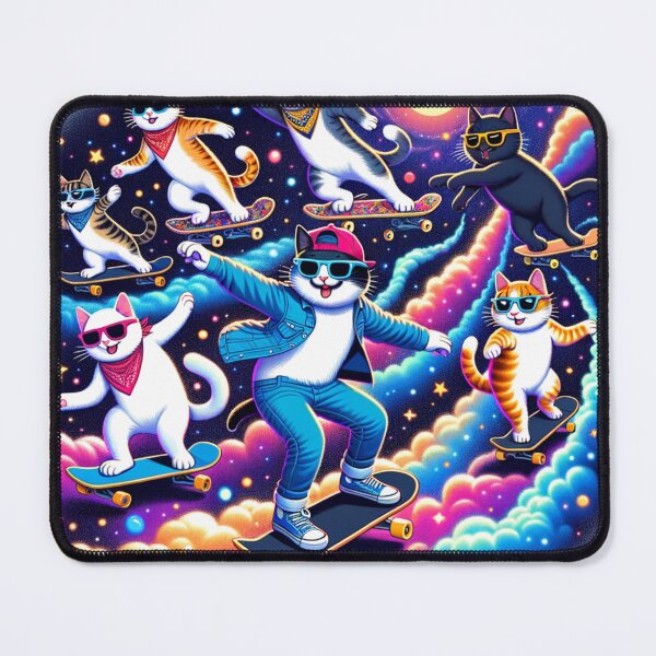 Item preview, Galactic Skateboard Cats designed and sold by AGENT FRONTIER | AI Collective.