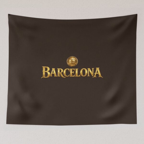Item preview, Barcelona Gold Vintage Football Badge designed and sold by SybilDog.
