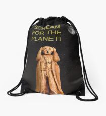 Scream For The Planet Drawstring Bag