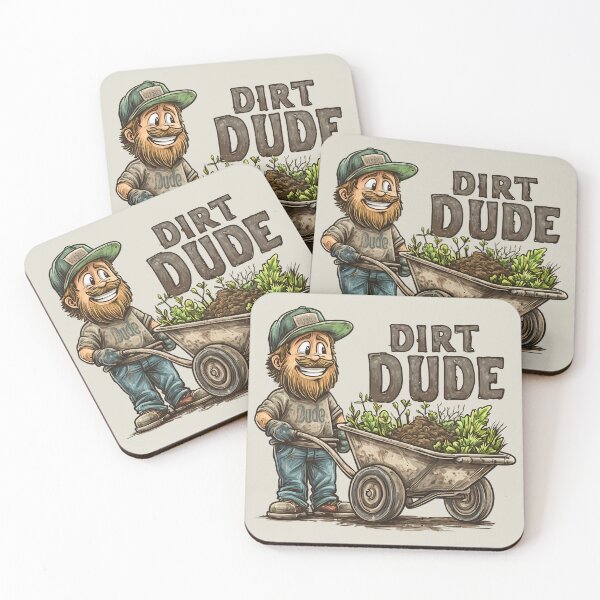 Item preview, Dirt Dude Funny Gardener with Wheelbarrow Cartoon  designed and sold by Boddicca.