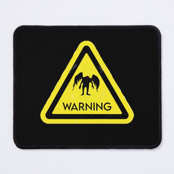 Item preview, Mothman Warning Sign designed and sold by PopBubbleShop.
