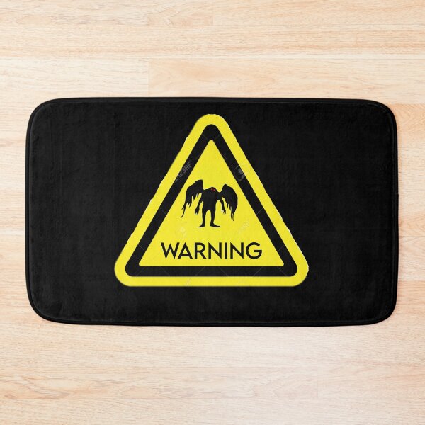 Item preview, Mothman Warning Sign designed and sold by PopBubbleShop.