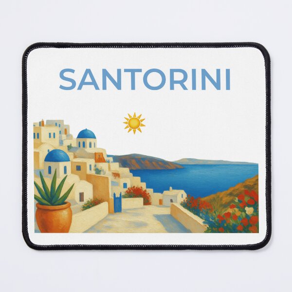 Item preview, Santorini Village Sea View Greek Island Souvenir designed and sold by Inkworksbyshery.