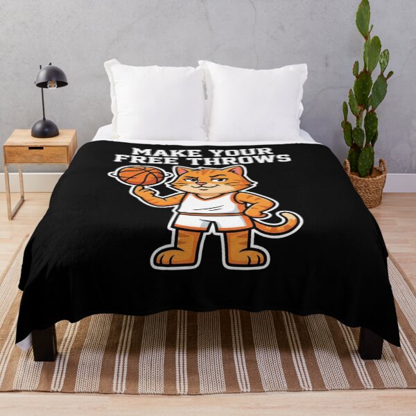 Item preview, Make Your Free Throws Basketball Cat Hoops designed and sold by snowry.
