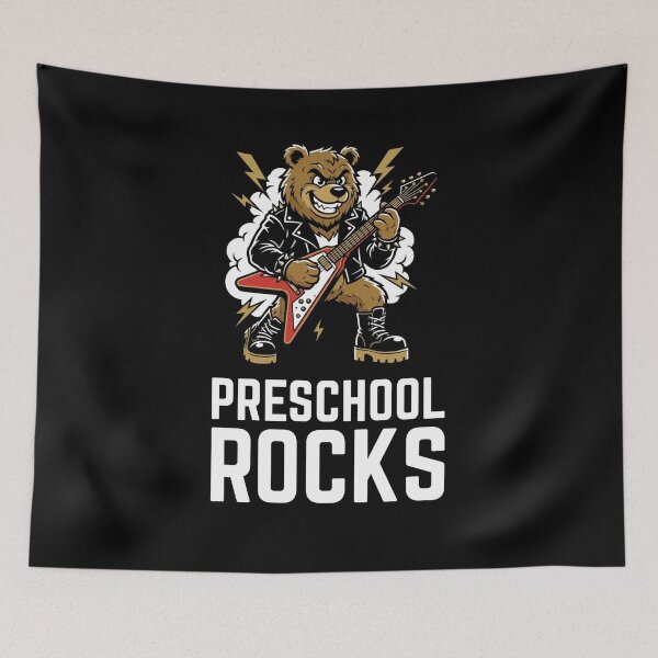 Item preview, Preschool Rocks Bear Electric Guitar Rocker designed and sold by snowry.