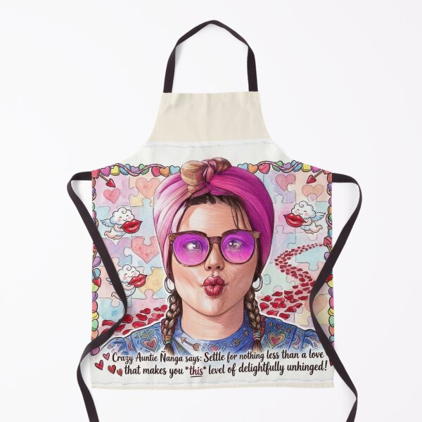 Item preview, Auntie Ñanga Delightfully Unhinged Love: Funny Romantic Art designed and sold by KabronX.