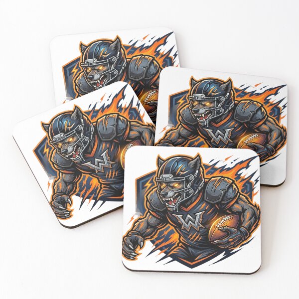 Item preview, Savage Wolf Football Mascot – Fierce American Football Beast Mode Design designed and sold by Pandora´s Box.