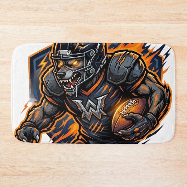 Item preview, Savage Wolf Football Mascot – Fierce American Football Beast Mode Design designed and sold by Pandora´s Box.