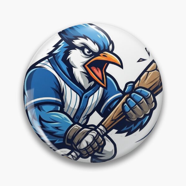 Item preview, Furious Blue Jay Mascot – Aggressive Baseball Bird Power Design designed and sold by Pandora´s Box.