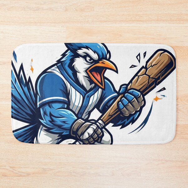 Item preview, Furious Blue Jay Mascot – Aggressive Baseball Bird Power Design designed and sold by Pandora´s Box.
