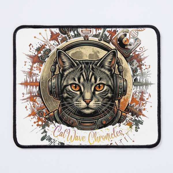 Item preview, The Cosmic DJ: Cat Wave Chronicles Space Art designed and sold by Lantern Light Apparel .
