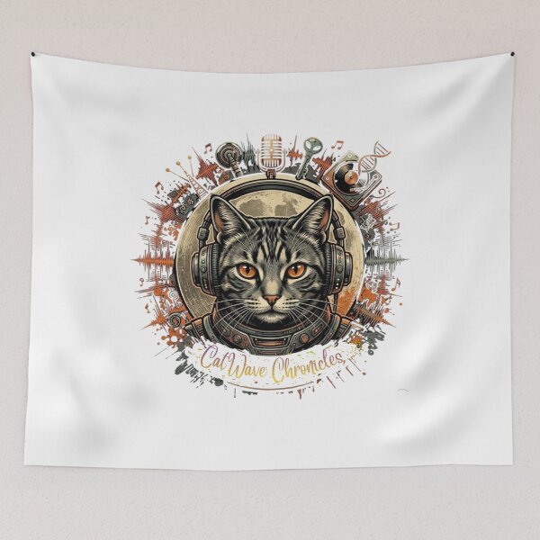 Item preview, The Cosmic DJ: Cat Wave Chronicles Space Art designed and sold by Lantern Light Apparel .