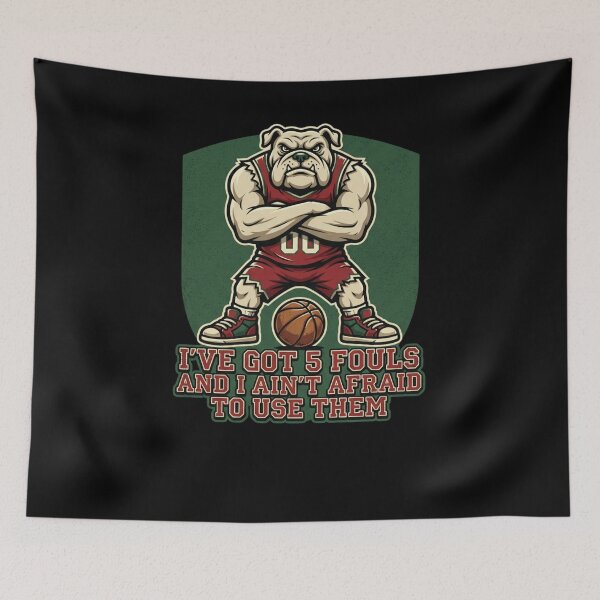 Item preview, Bulldog Basketball Player 5 Fouls Ain't Afraid designed and sold by snowry.