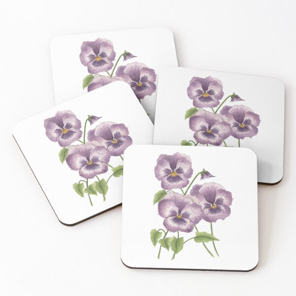 Item preview, Purple Pansy Watercolor Flowers designed and sold by NaughtyFlorals.