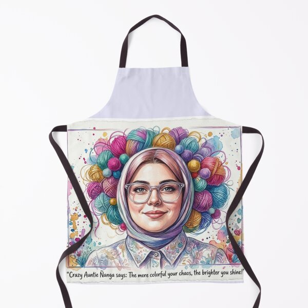 Item preview, Auntie Ñanga Colorful Chaos: Funny Knitting and Crochet Art designed and sold by KabronX.