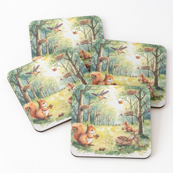 Item preview, Squirrels at Play designed and sold by SavvyKloset.
