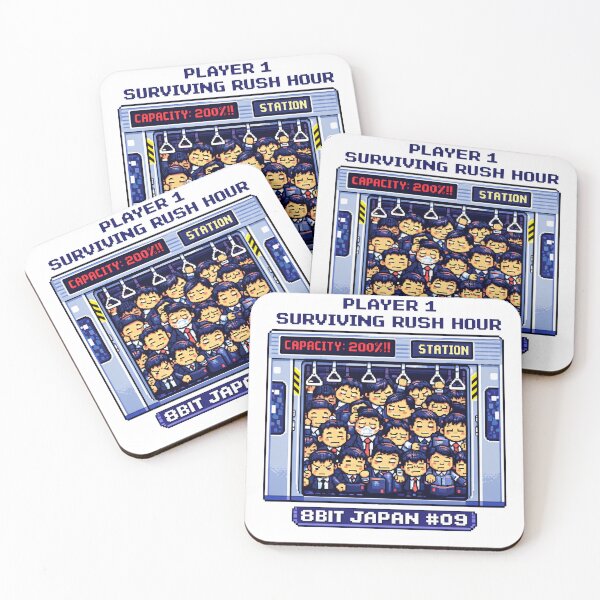 Item preview, Rush Hour Pixel Train | 8BIT JAPAN Retro Game Design designed and sold by maaameee.