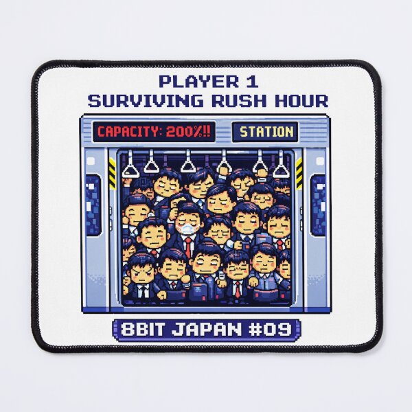 Item preview, Rush Hour Pixel Train | 8BIT JAPAN Retro Game Design designed and sold by maaameee.