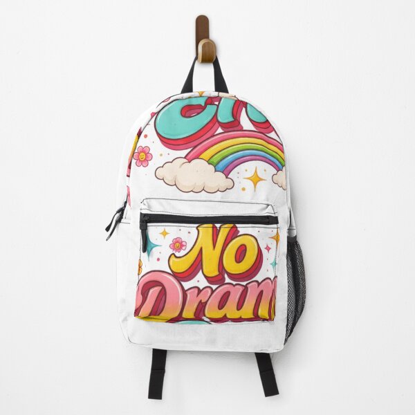 Item preview, No Drama Era Retro Typography Design | Cute Aesthetic Positive Vibes Quote designed and sold by Sanika arts .