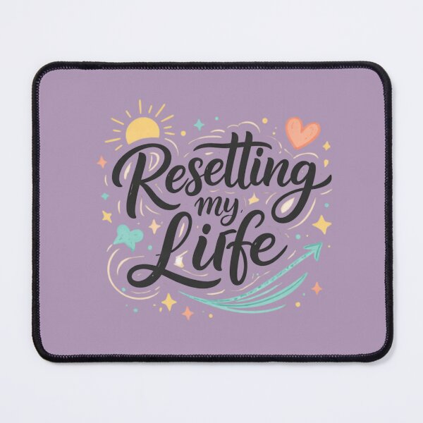 Item preview, Resetting My Life Motivational Quote Aesthetic Typography Minimal Design Self Growth Mindset Positive Vibes Inspirational Lettering designed and sold by Sanika arts .