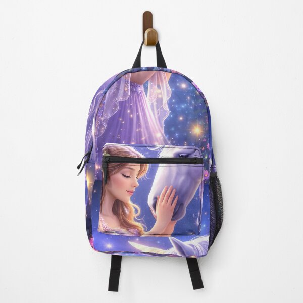 Item preview, Fantasy Fairy and Unicorn Night Sky Magical Dream Wall Art designed and sold by Teenidesign .