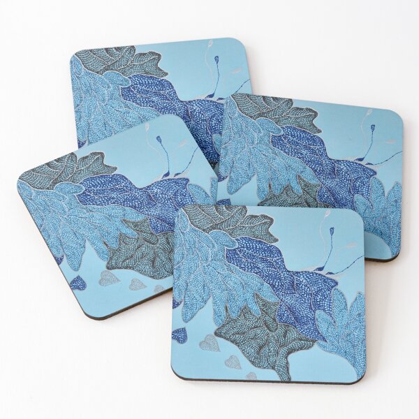 Item preview, Blue Organic Abstract Pattern – Cellular Flow DesignNO.2 designed and sold by oneohoneStore.