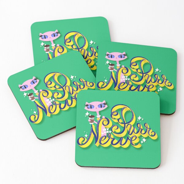 Item preview, Purr My Last Nerve Cat Funny Coffee Cat Illustration Sarcastic Office Humor Retro Cat Art designed and sold by What a Great Shop!.