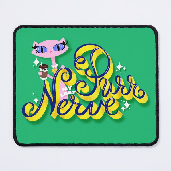 Item preview, Purr My Last Nerve Cat Funny Coffee Cat Illustration Sarcastic Office Humor Retro Cat Art designed and sold by What a Great Shop!.
