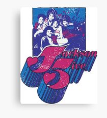 Jackson 5 Five Distressed Vintage Retro Canvas Print
