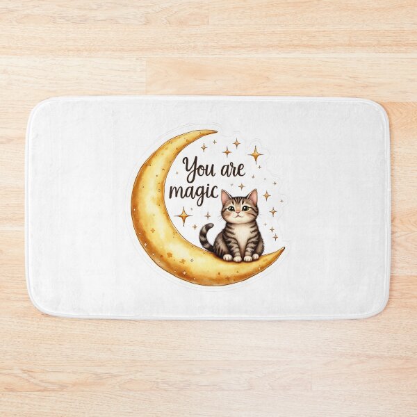 Item preview, You Are Magic Cat Moon Sticker designed and sold by Kuky Studio.