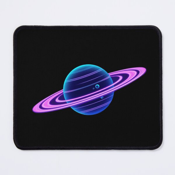 Item preview, Neon Saturn – Minimal Cosmic Planet Design designed and sold by ZyphraPrint.