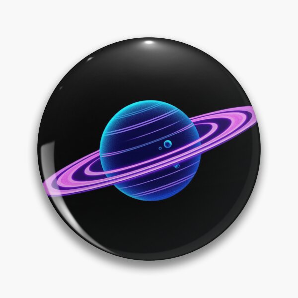 Item preview, Neon Saturn – Minimal Cosmic Planet Design designed and sold by ZyphraPrint.